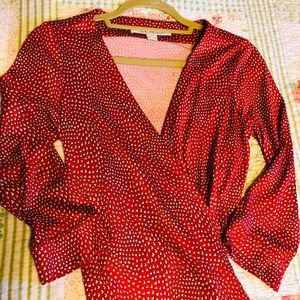 DVF New Julian Two Red Hearts wrap dress size 8